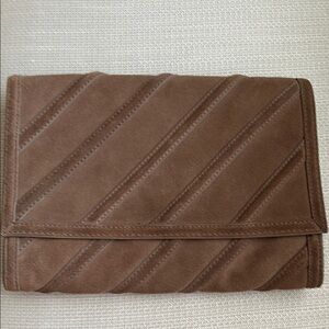 Zara Brown Suede Clutch